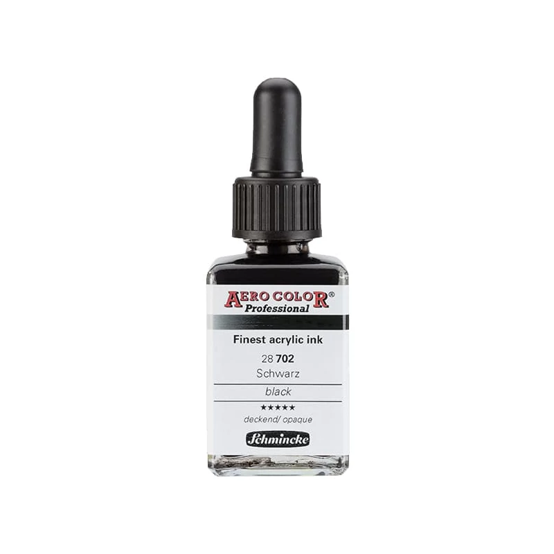 Schmincke AERO COLOR profesionalna boja za pištolj za retuširanje, 28 ml- 702, black