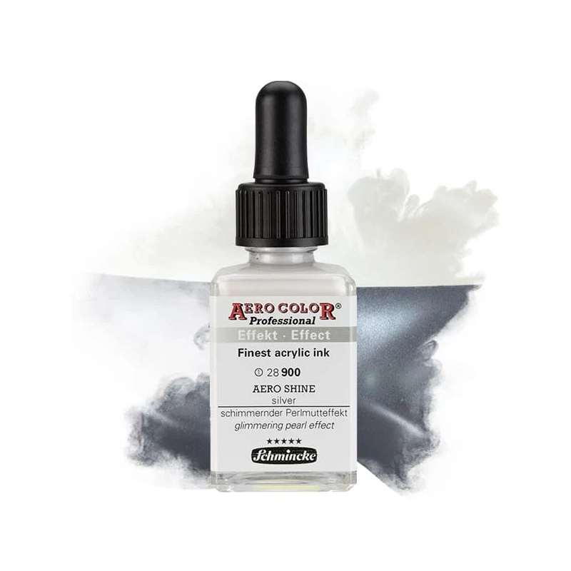 Schmincke AERO COLOR profesionalna boja za pištolj za retuširanje, 28 ml- 900, AERO SHINE silver