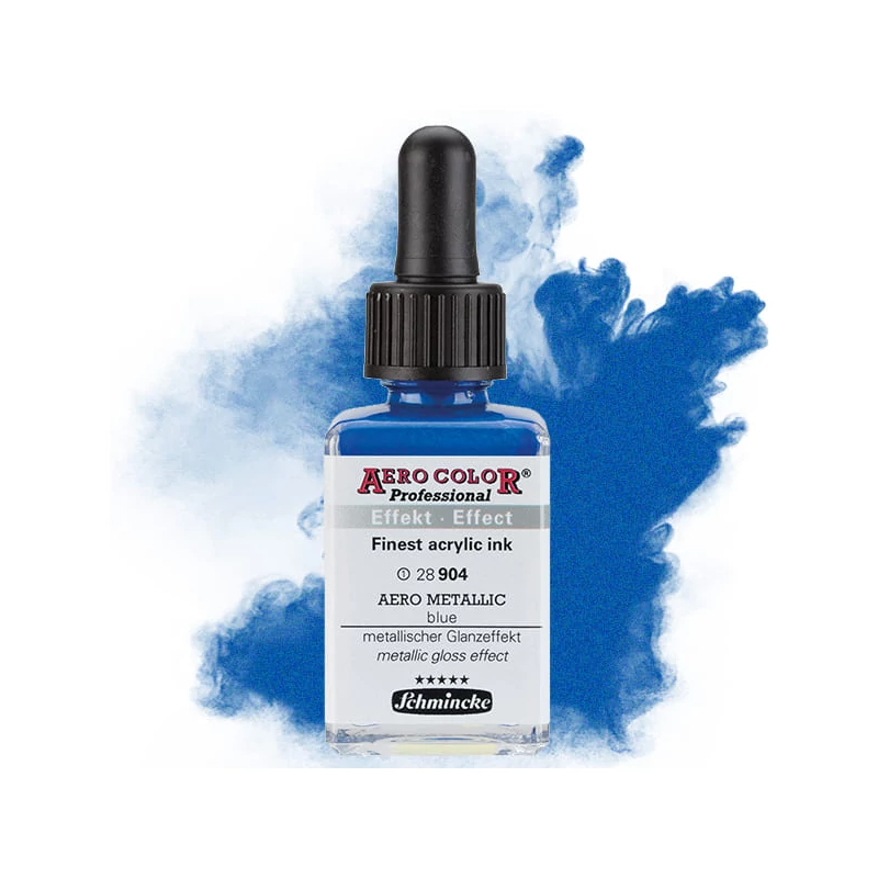 Schmincke AERO COLOR profesionalna boja za pištolj za retuširanje, 28 ml- 904, AERO METALLIC blue
