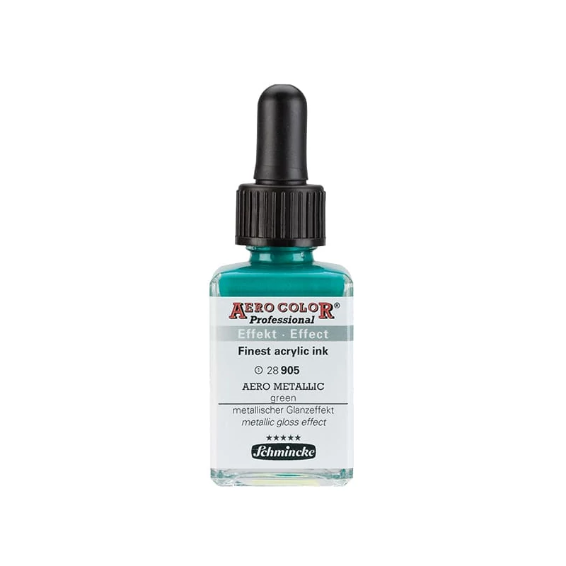 Schmincke AERO COLOR profesionalna boja za pištolj za retuširanje, 28 ml- 905, AERO METALLIC green