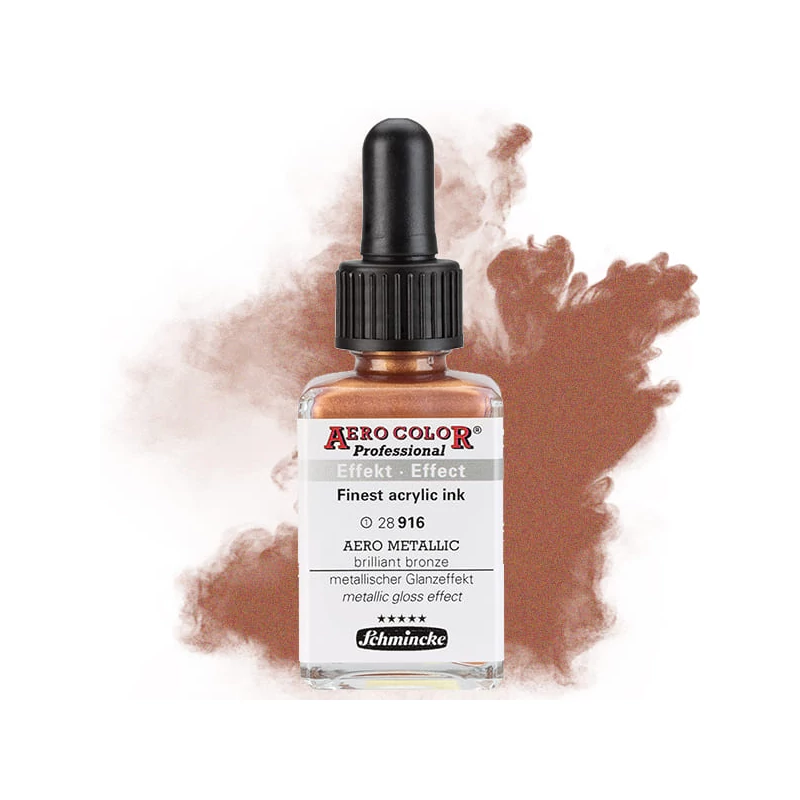Schmincke AERO COLOR profesionalna boja za pištolj za retuširanje, 28 ml- 916, AERO METALLIC brilliant bronze