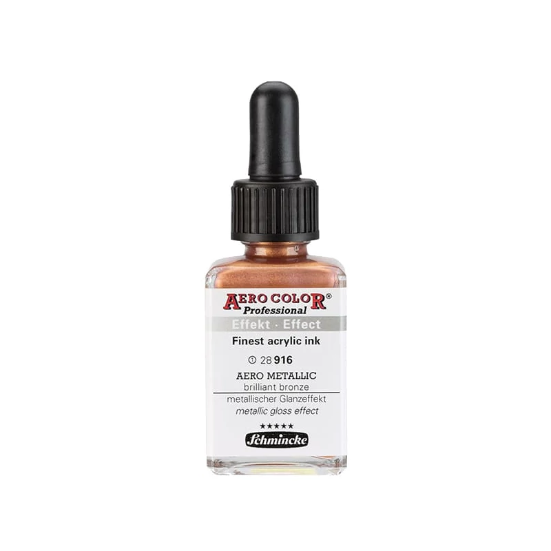 Schmincke AERO COLOR profesionalna boja za pištolj za retuširanje, 28 ml- 916, AERO METALLIC brilliant bronze