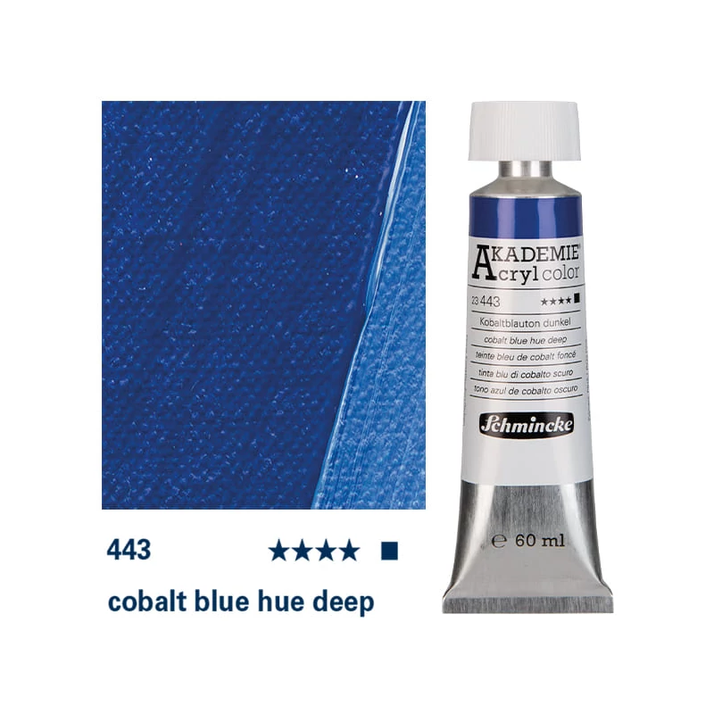 Schmincke Akademie akrilna boja, 60 ml - 443, cobalt blue hue deep