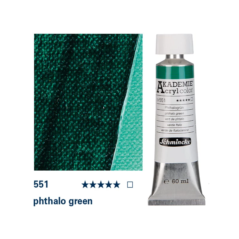 Schmincke Akademie akrilna boja, 60 ml - 551, phthalo green
