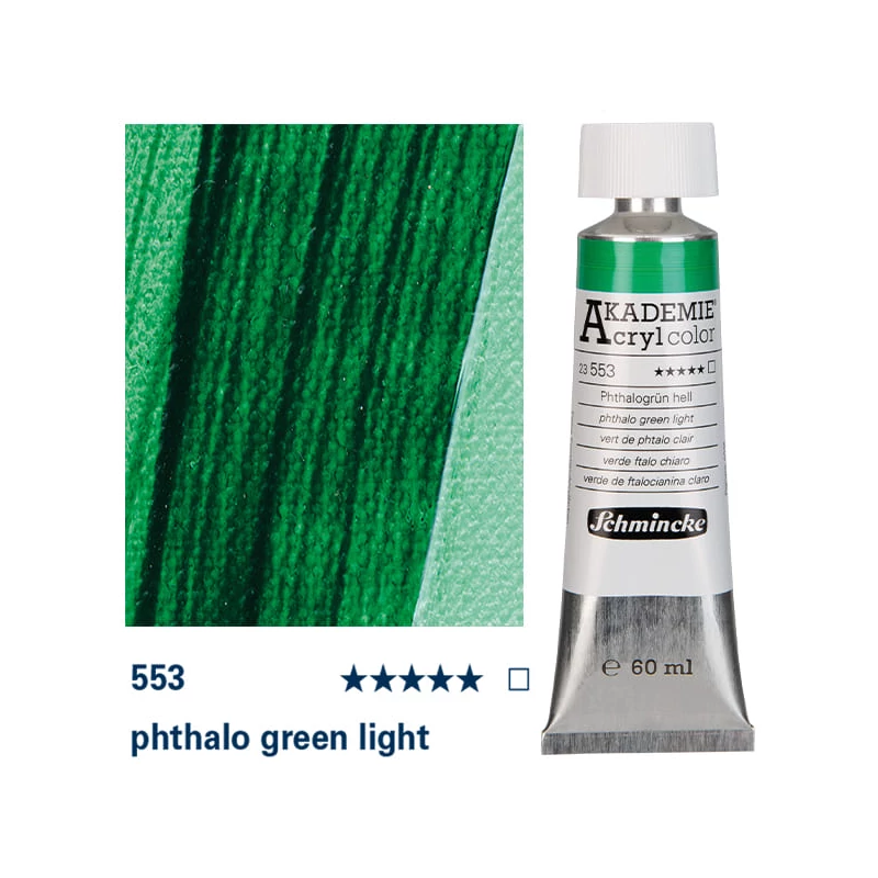 Schmincke Akademie akrilna boja, 60 ml - 553, phthalo green light