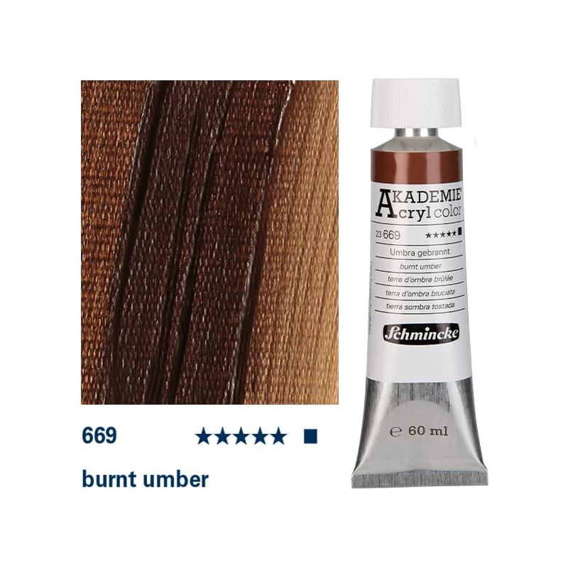 Schmincke Akademie akrilna boja, 60 ml - 669, burnt umber