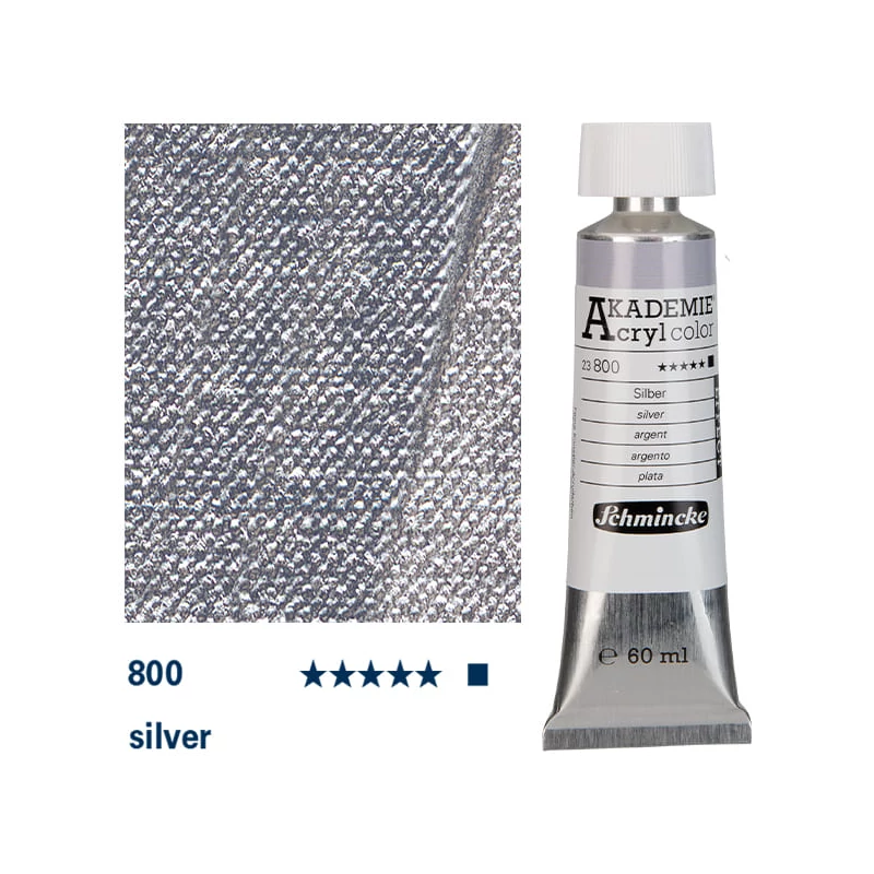 Schmincke Akademie akrilna boja, 60 ml - 800, silver