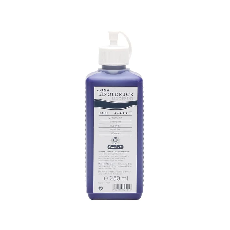 Schmincke Aqua Linoprint lino boja, 250 ml - 430, ultramarine