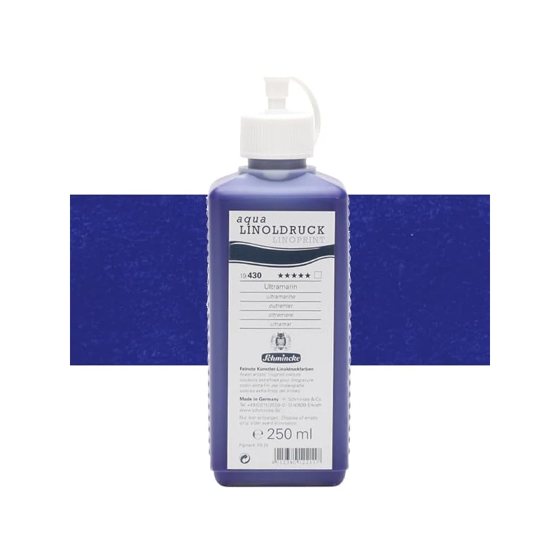 Schmincke Aqua Linoprint lino boja, 250 ml - 430, ultramarine