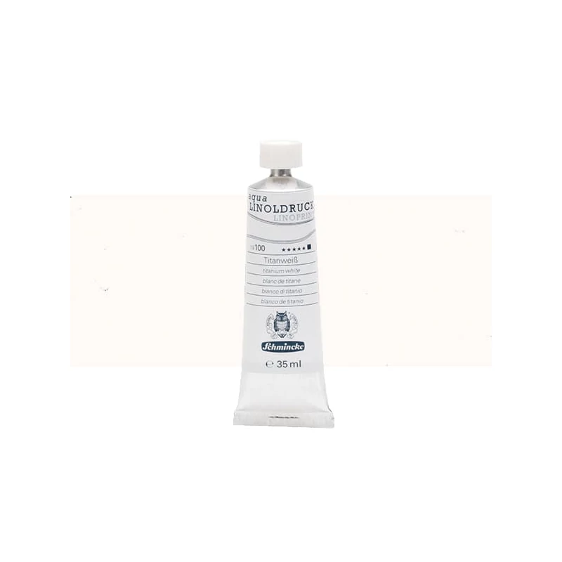 Schmincke Aqua Linoprint lino boja, 35 ml - 100, titanium white