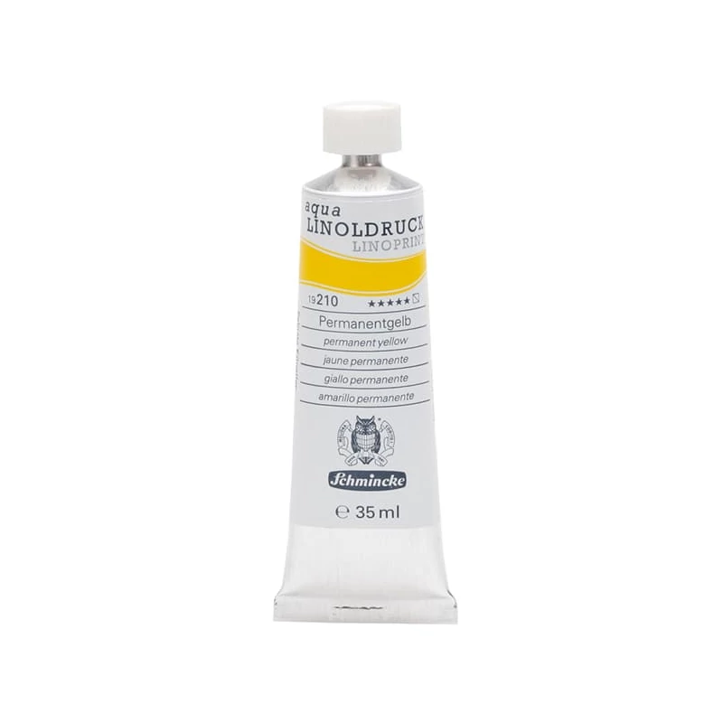 Schmincke Aqua Linoprint lino boja, 35 ml - 210, permanent yellow