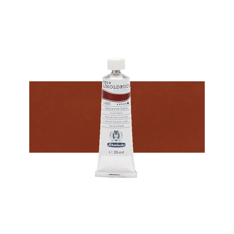 Schmincke Aqua Linoprint lino boja, 35 ml - 620, burnt sienna