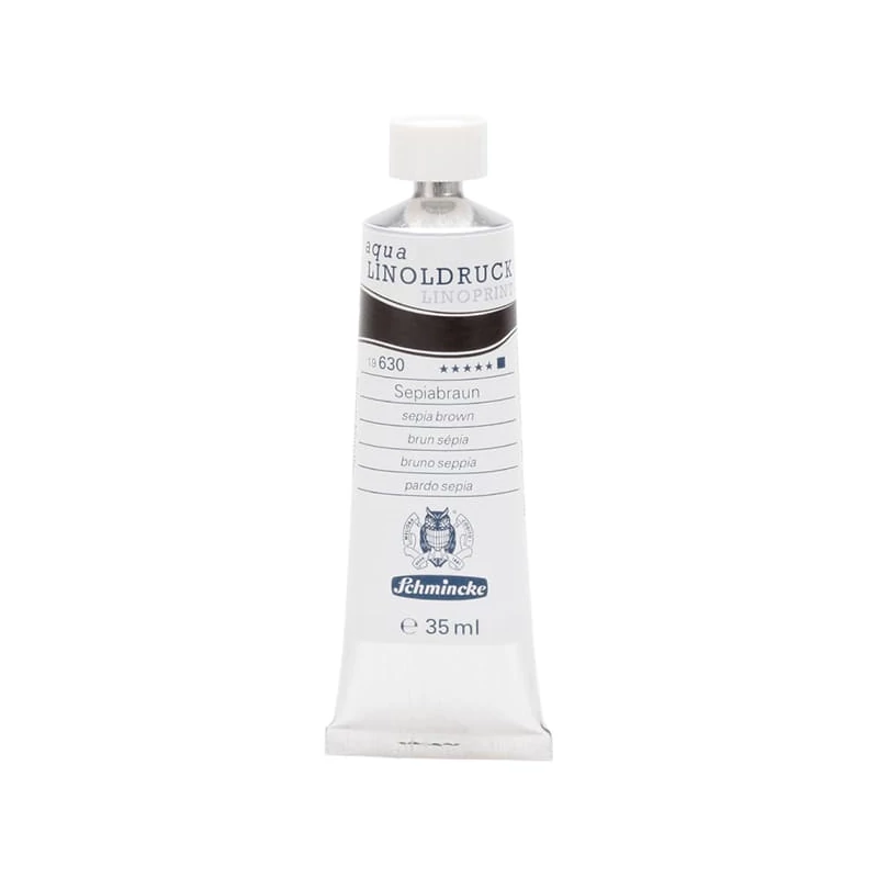 Schmincke Aqua Linoprint lino boja, 35 ml - 630, sepia brown