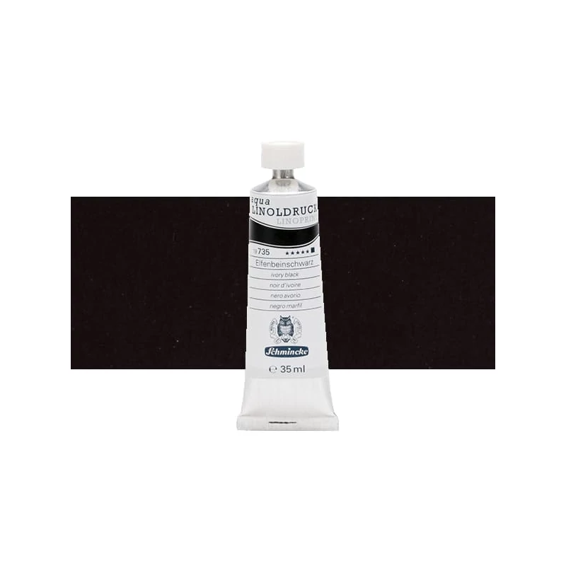 Schmincke Aqua Linoprint lino boja, 35 ml - 735, ivory black
