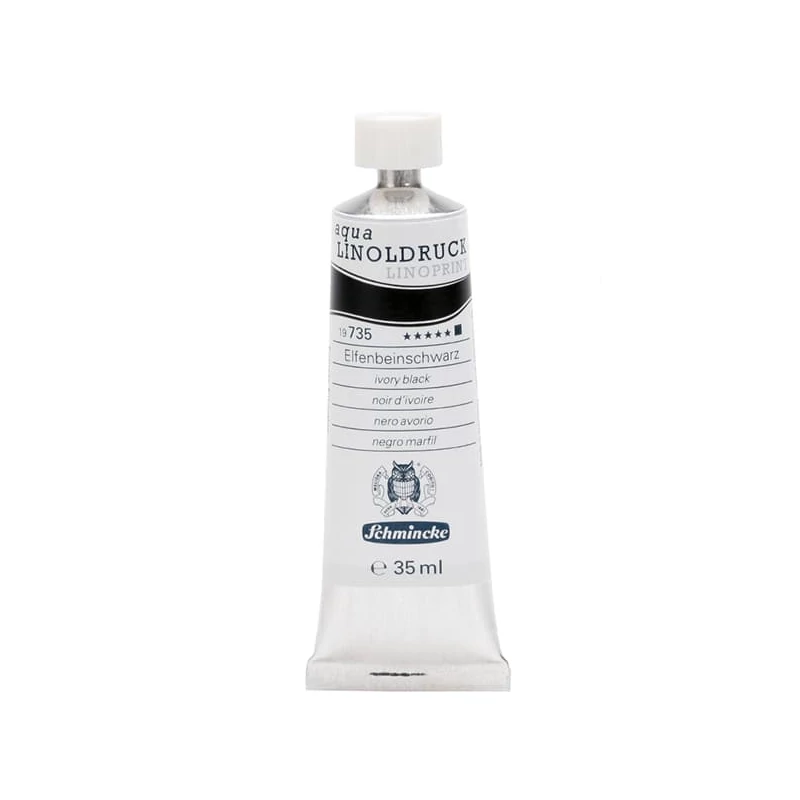 Schmincke Aqua Linoprint lino boja, 35 ml - 735, ivory black