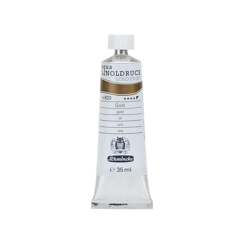 Schmincke Aqua Linoprint lino boja, 35 ml - 820, gold