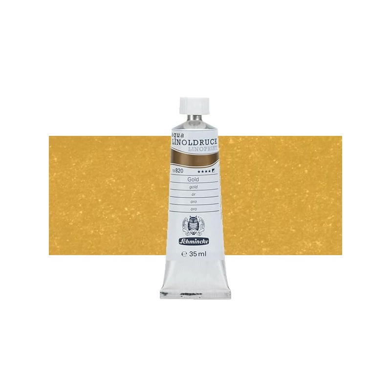 Schmincke Aqua Linoprint lino boja, 35 ml - 820, gold