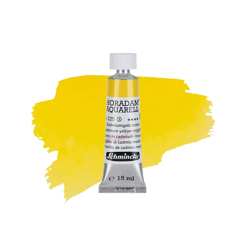 Schmincke Horadam akvarel boja u tubi, 15 ml - 225, cadmium yellow middle