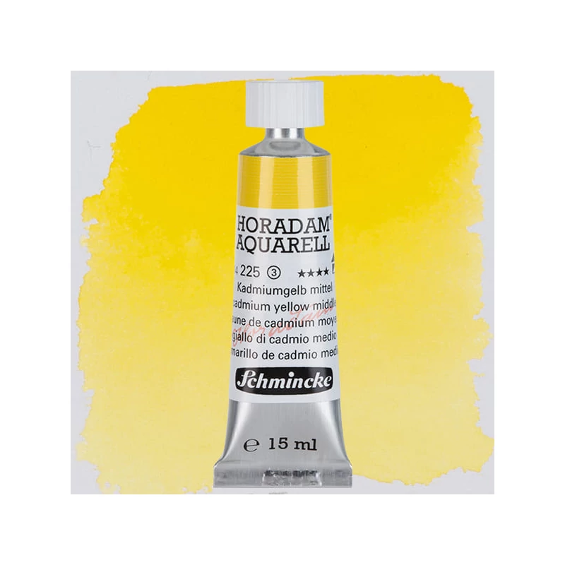 Schmincke Horadam akvarel boja u tubi, 15 ml - 225, cadmium yellow middle