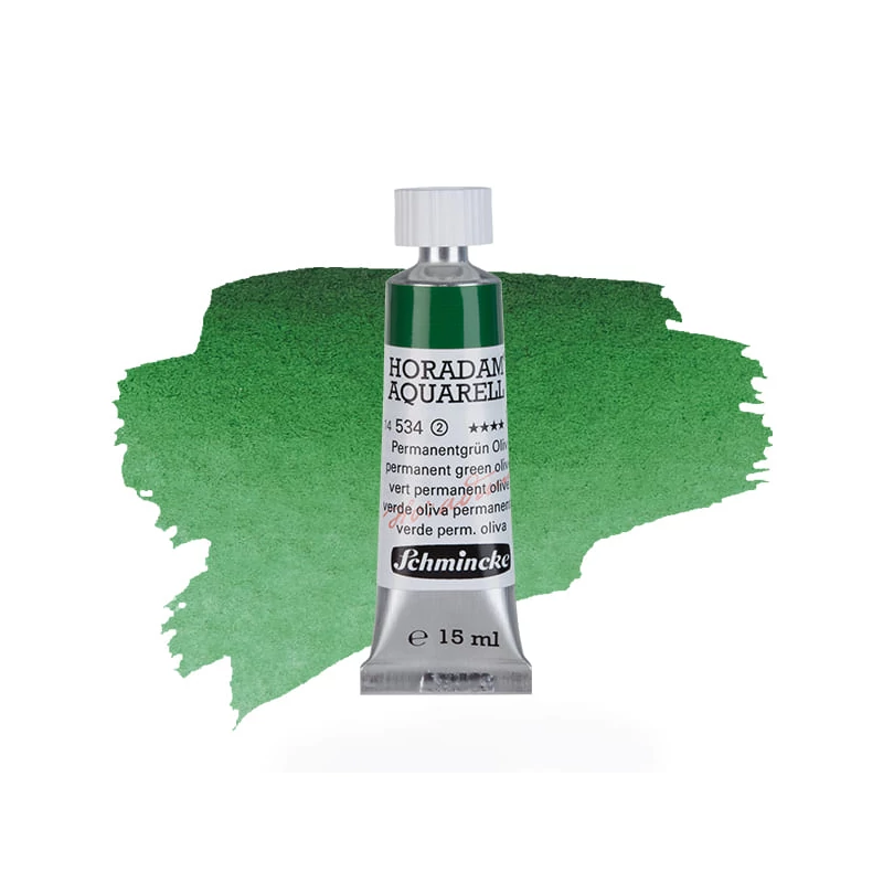 Schmincke Horadam akvarel boja u tubi, 15 ml - 534, permanent green olive