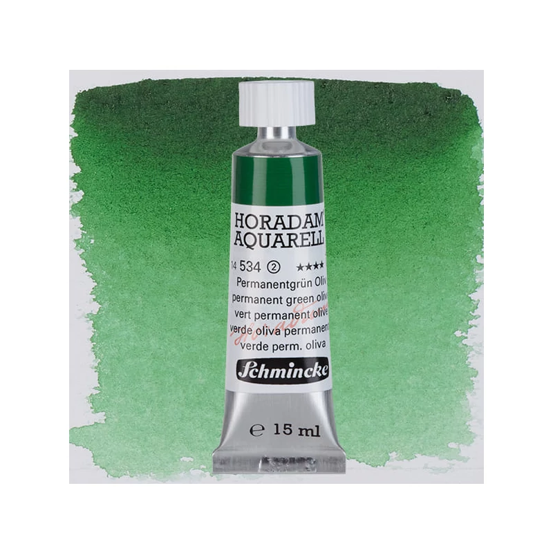 Schmincke Horadam akvarel boja u tubi, 15 ml - 534, permanent green olive