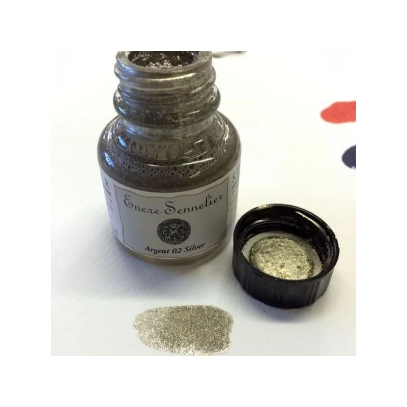 Sennelier tuš za crtanje, 30 ml - 002, silver