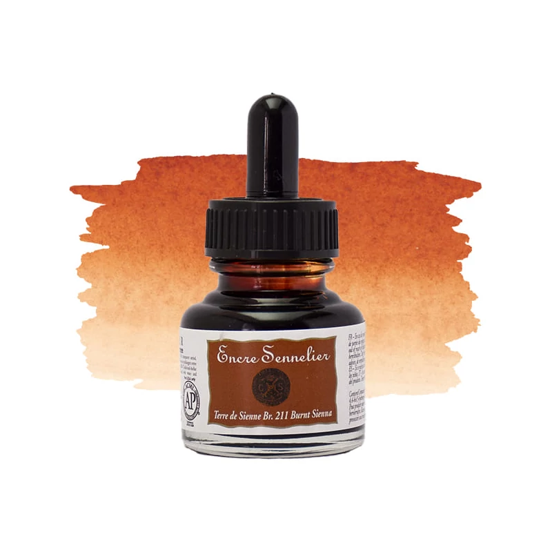 Sennelier tuš za crtanje, 30 ml - 211, burnt sienna