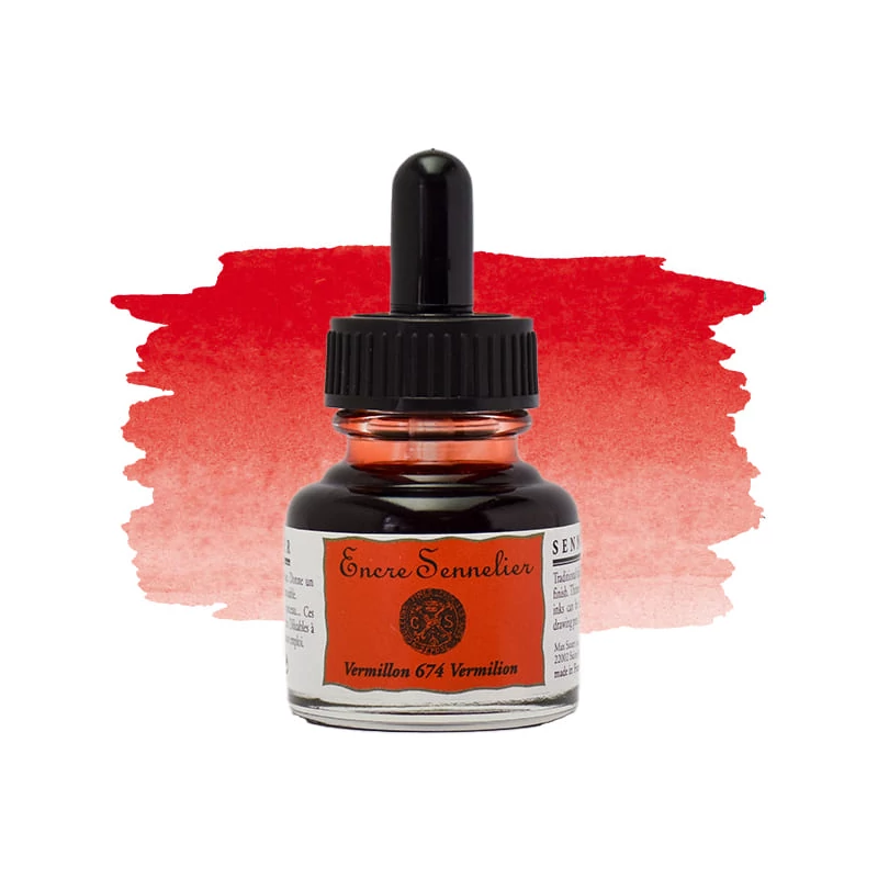 Sennelier tuš za crtanje, 30 ml - 674, vermilion