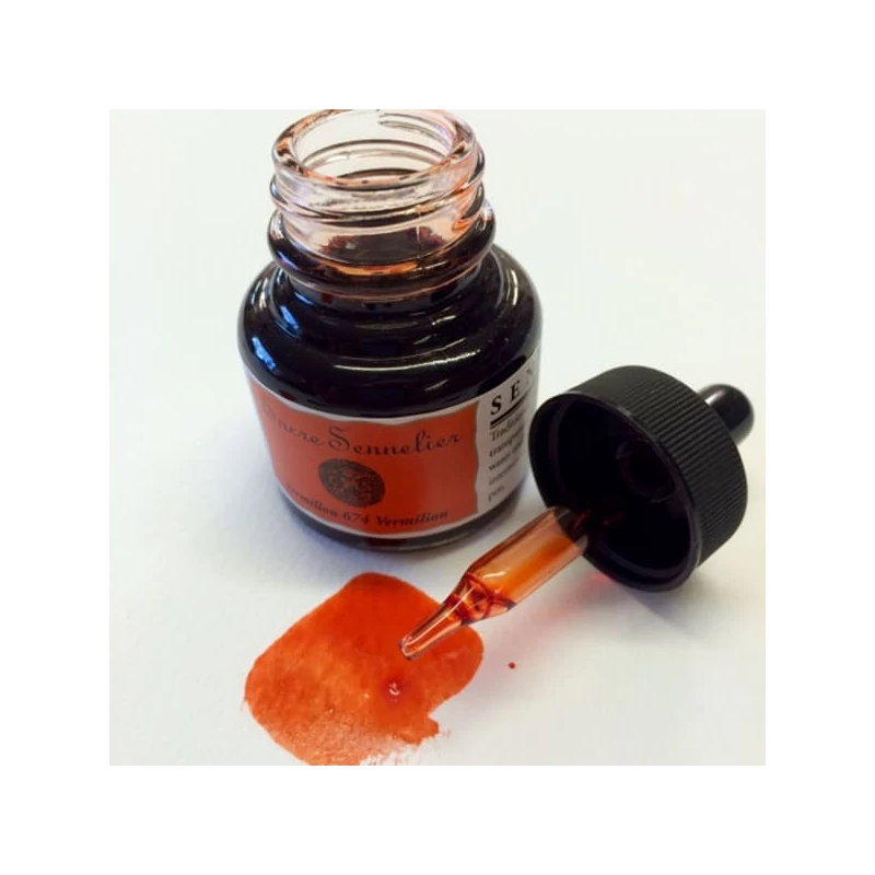 Sennelier tuš za crtanje, 30 ml - 674, vermilion