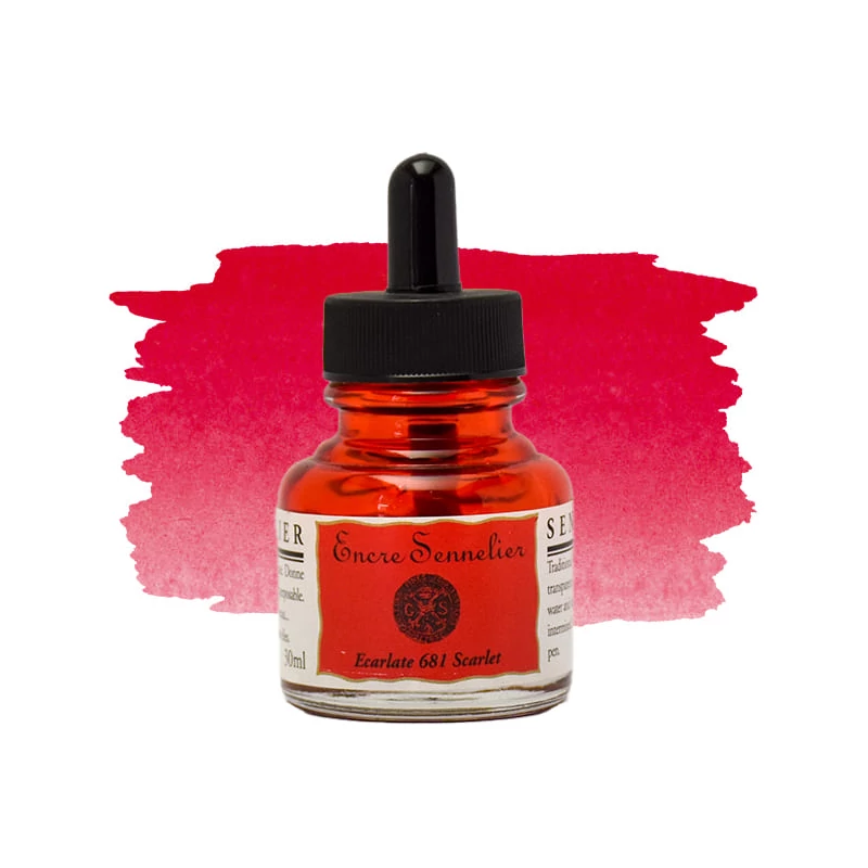 Sennelier tuš za crtanje, 30 ml - 681, scarlet