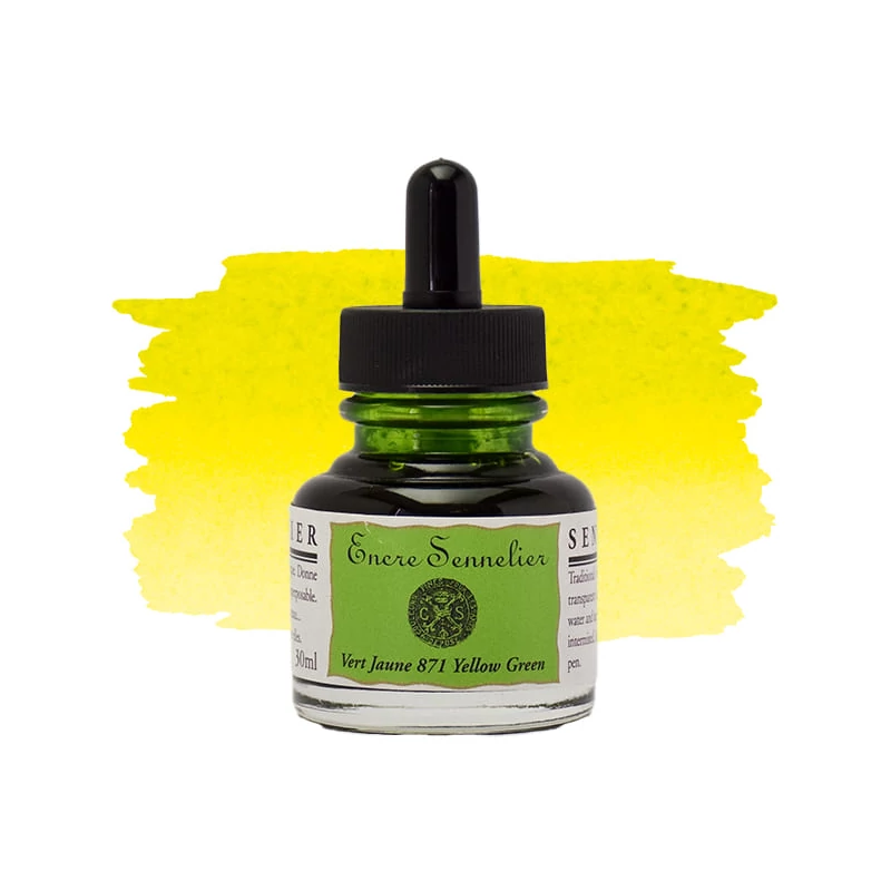 Sennelier tuš za crtanje, 30 ml - 871, yellowish green