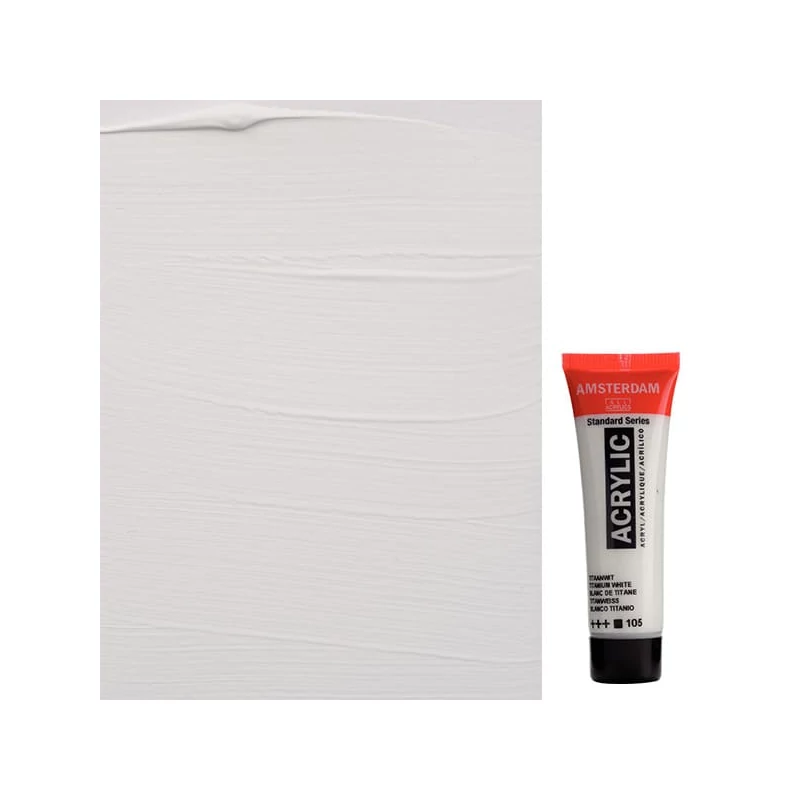 Talens Amsterdam akrilna boja, 20 ml - 105, titanium white