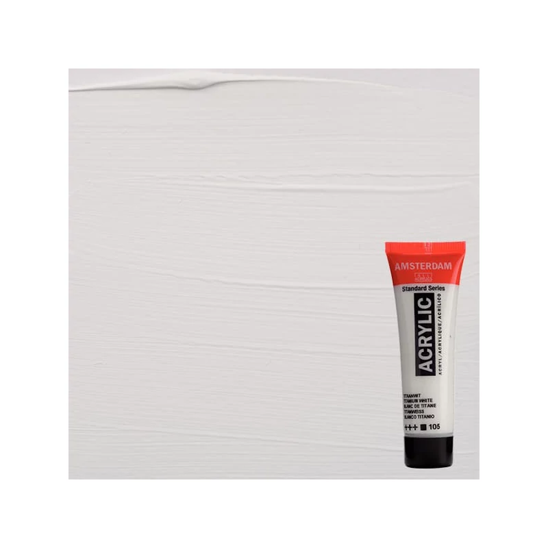 Talens Amsterdam akrilna boja, 20 ml - 105, titanium white