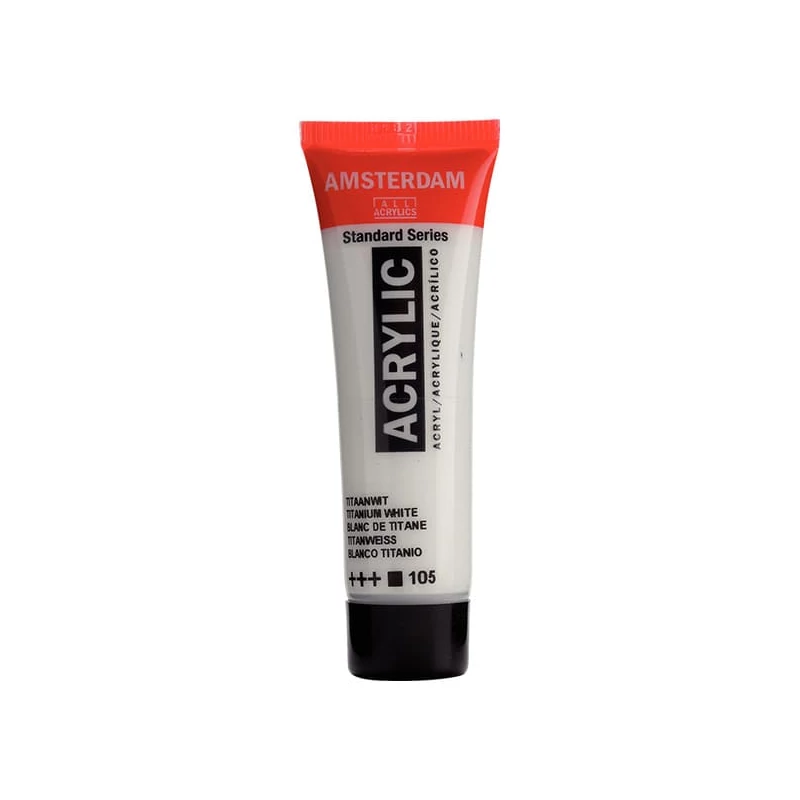 Talens Amsterdam akrilna boja, 20 ml - 105, titanium white
