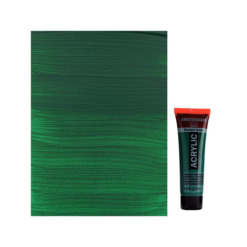 Talens Amsterdam akrilna boja, 20 ml - 619, permanent green deep