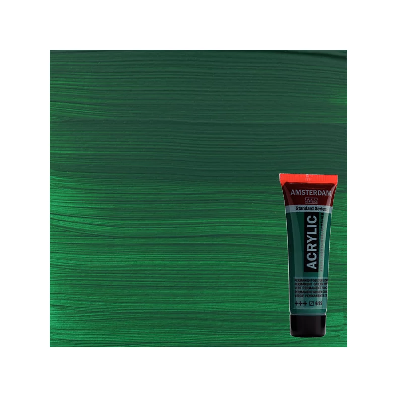 Talens Amsterdam akrilna boja, 20 ml - 619, permanent green deep