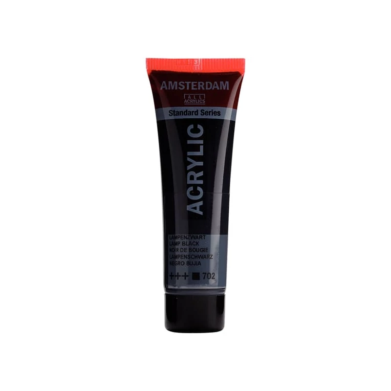 Talens Amsterdam akrilna boja, 20 ml - 702, lamp black