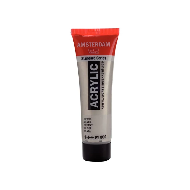 Talens Amsterdam akrilna boja, 20 ml - 800, silver