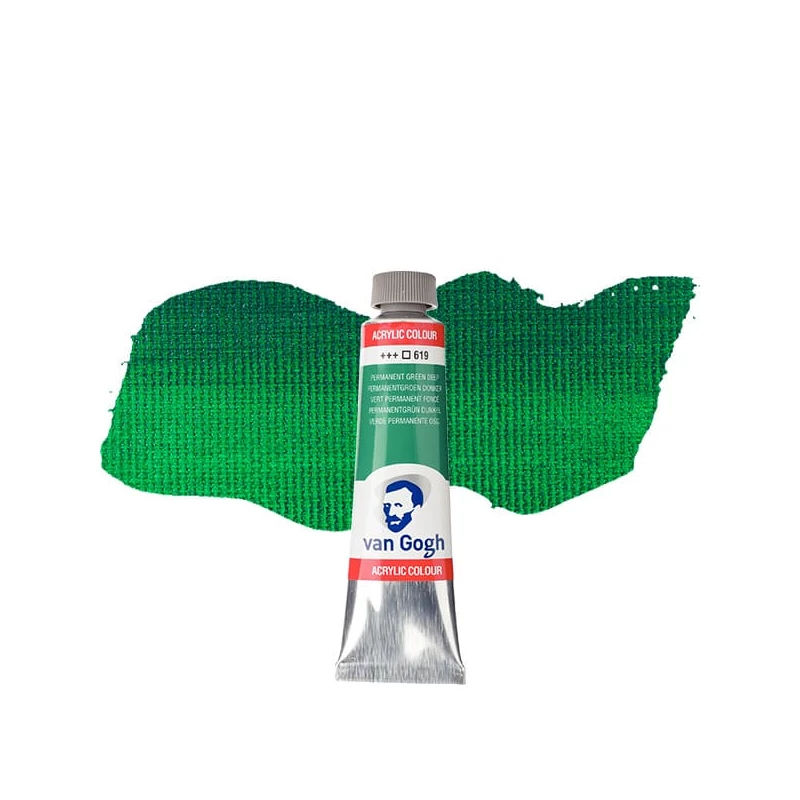 Talens Van Gogh akrilna boja, 40 ml - 619, permanent green deep