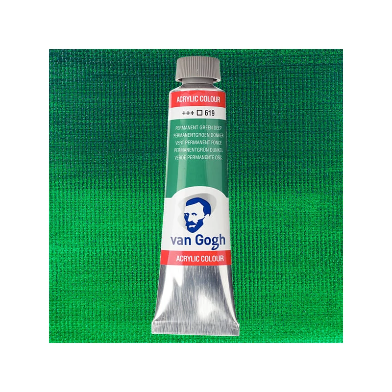 Talens Van Gogh akrilna boja, 40 ml - 619, permanent green deep