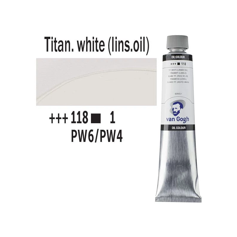 Talens Van Gogh uljana boja, 200 ml - 118, titanium white (linseed oil)