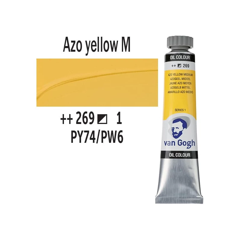 Talens Van Gogh uljana boja, 20 ml - 269, azo yellow medium