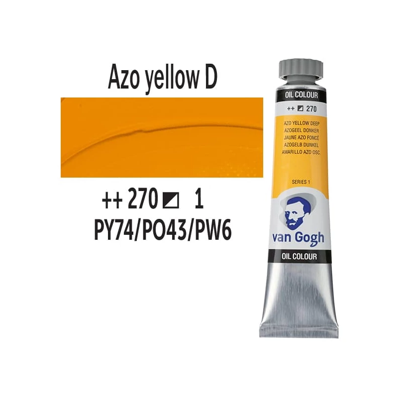 Talens Van Gogh uljana boja, 20 ml - 270, azo yellow deep