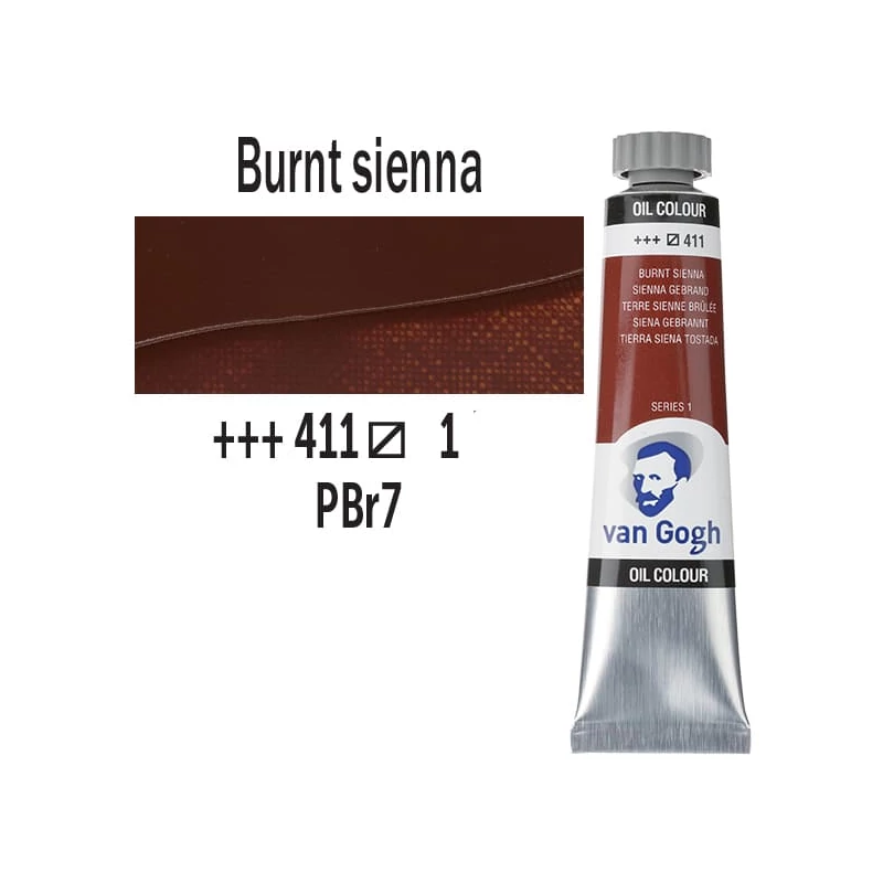 Talens Van Gogh uljana boja, 20 ml - 411, burnt sienna