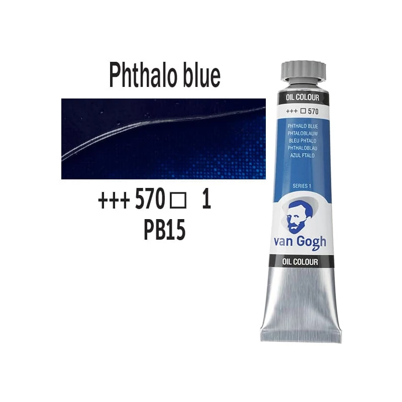 Talens Van Gogh uljana boja, 20 ml - 570, phthalo blue