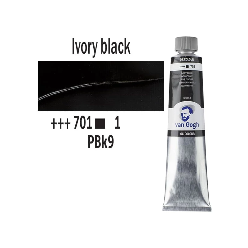 Talens Van Gogh uljana boja, 200 ml - 701, ivory black