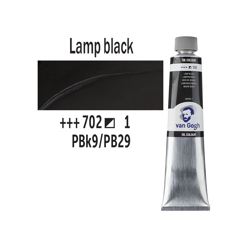 Talens Van Gogh uljana boja, 200 ml - 702, lamp black
