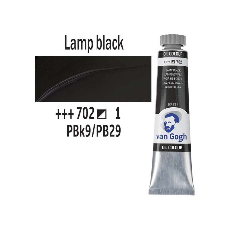 Talens Van Gogh uljana boja, 20 ml - 702, lamp black