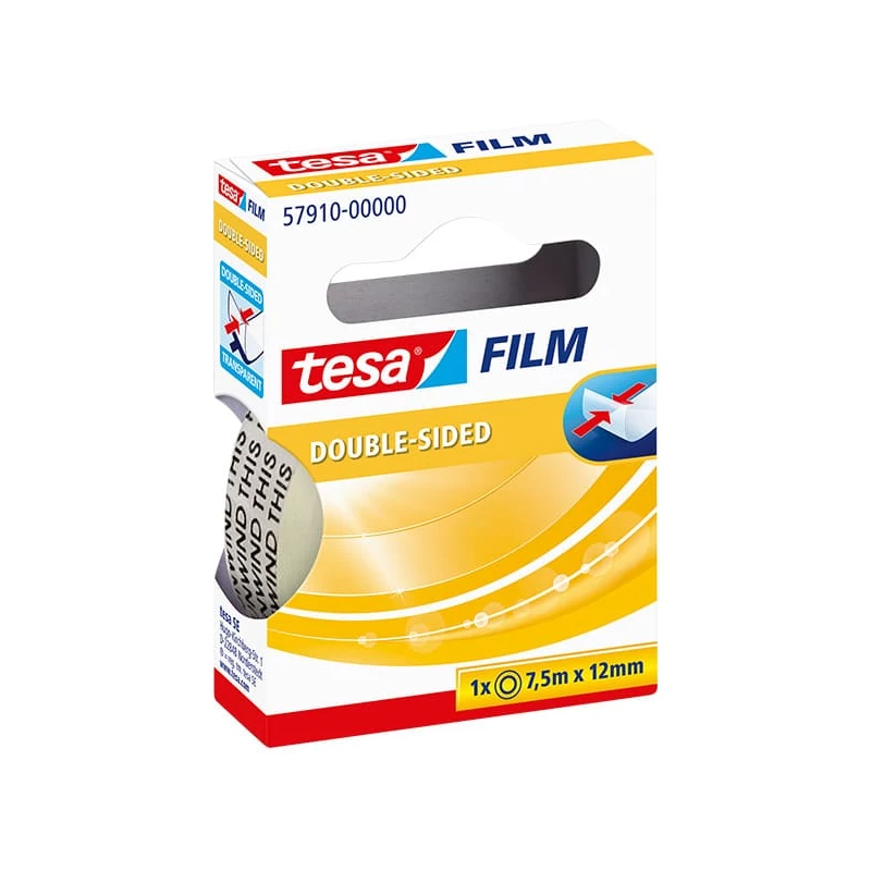 Tesa 57910 Tesafilm obostrano ljepljiva traka, 12 mm x 7,5 m