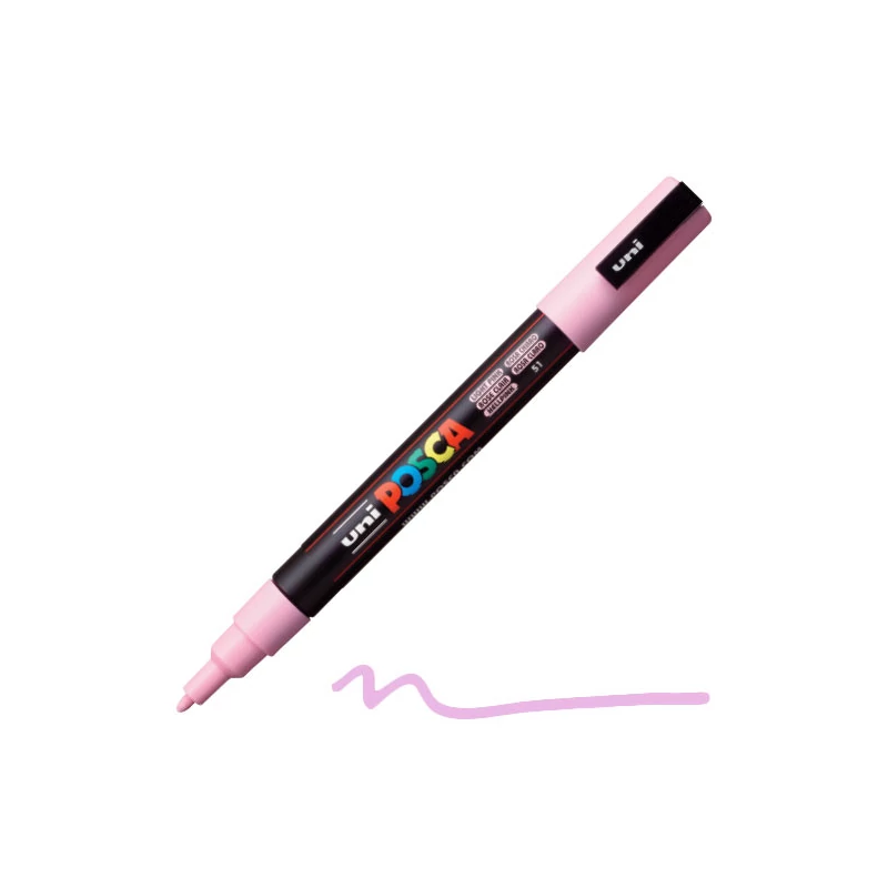 Flomaster UNI POSCA PC-3M, 0,9-1,3 mm - 51, svijetlo ružičasti